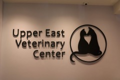 large upper east vet logo in lobby
